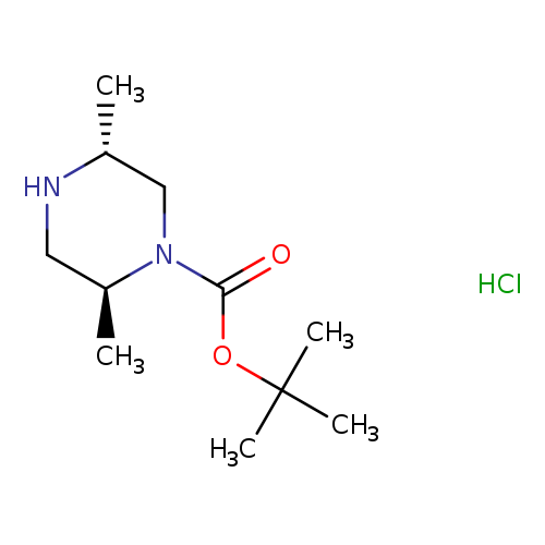 C[C@H]1NC[C@@H](N(C1)C(=O)OC(C)(C)C)C.Cl