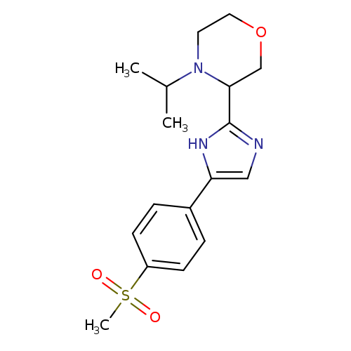 CC(N1CCOCC1c1ncc([nH]1)c1ccc(cc1)S(=O)(=O)C)C