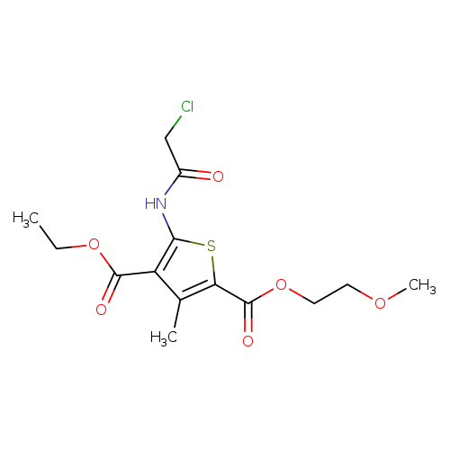 COCCOC(=O)c1sc(c(c1C)C(=O)OCC)NC(=O)CCl