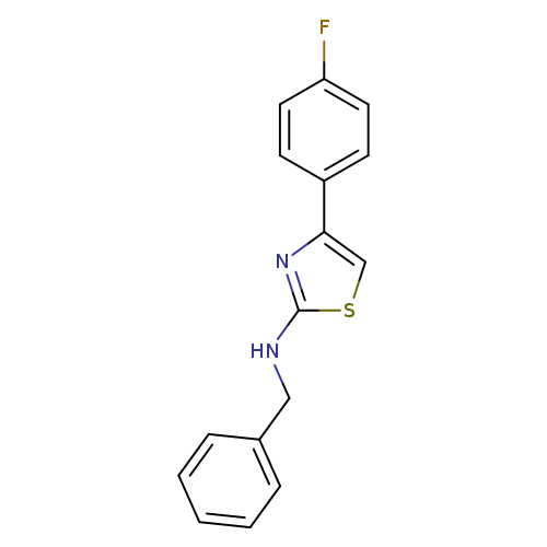 Fc1ccc(cc1)c1csc(n1)NCc1ccccc1