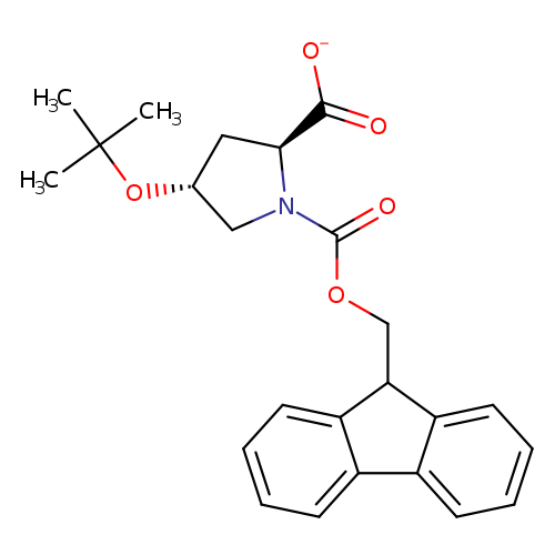 [O-]C(=O)[C@@H]1C[C@H](CN1C(=O)OCC1c2ccccc2c2c1cccc2)OC(C)(C)C