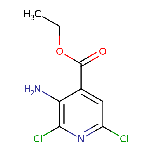 CCOC(=O)c1cc(Cl)nc(c1N)Cl