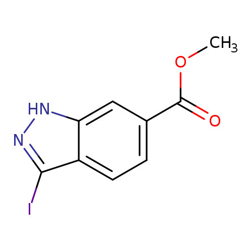 COC(=O)c1ccc2c(c1)[nH]nc2I