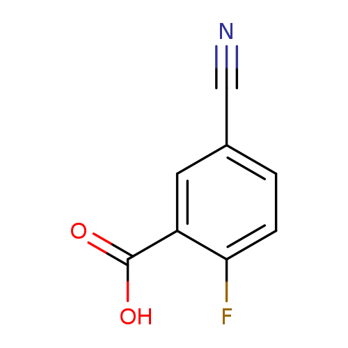 N#Cc1ccc(c(c1)C(=O)O)F