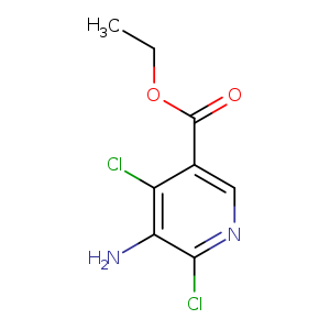 CCOC(=O)c1cnc(c(c1Cl)N)Cl