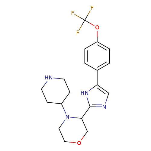 FC(Oc1ccc(cc1)c1cnc([nH]1)C1COCCN1C1CCNCC1)(F)F