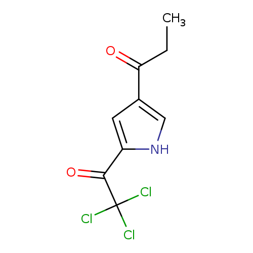 CCC(=O)c1c[nH]c(c1)C(=O)C(Cl)(Cl)Cl