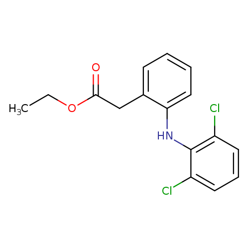 CCOC(=O)Cc1ccccc1Nc1c(Cl)cccc1Cl