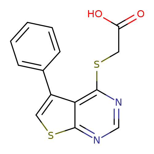 OC(=O)CSc1ncnc2c1c(cs2)c1ccccc1