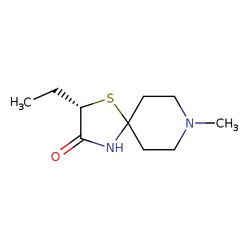 CC[C@@H]1SC2(NC1=O)CCN(CC2)C