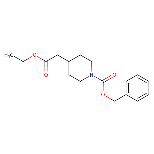 CCOC(=O)CC1CCN(CC1)C(=O)OCc1ccccc1