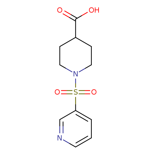 OC(=O)C1CCN(CC1)S(=O)(=O)c1cccnc1