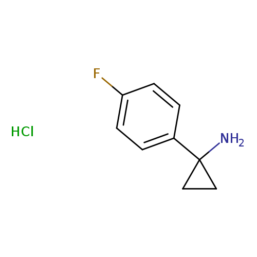 NC1(CC1)c1ccc(cc1)F.Cl