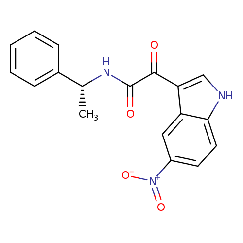 C[C@H](c1ccccc1)NC(=O)C(=O)c1c[nH]c2c1cc(cc2)[N+](=O)[O-]