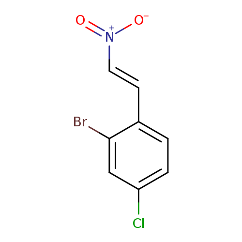 [O-][N+](=O)/C=C/c1ccc(cc1Br)Cl