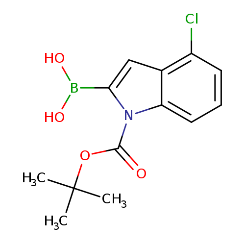 OB(c1cc2c(n1C(=O)OC(C)(C)C)cccc2Cl)O