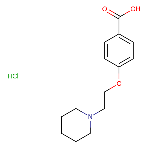 OC(=O)c1ccc(cc1)OCCN1CCCCC1.Cl