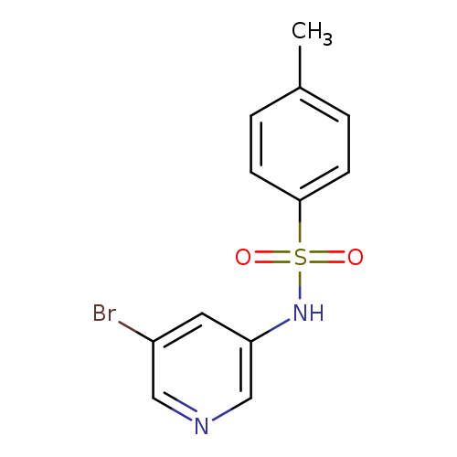 Cc1ccc(cc1)S(=O)(=O)Nc1cncc(c1)Br