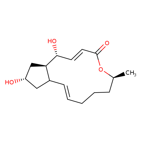 O[C@@H]1C[C@@H]2C(C1)/C=C/CCC[C@@H](OC(=O)/C=C/[C@H]2O)C