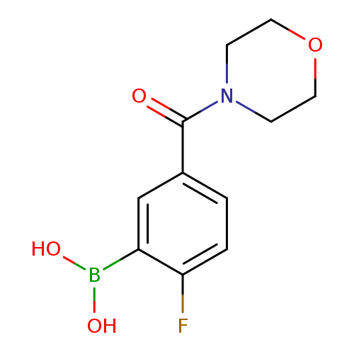 O=C(c1ccc(c(c1)B(O)O)F)N1CCOCC1