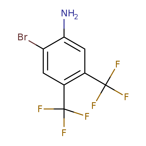 Nc1cc(c(cc1Br)C(F)(F)F)C(F)(F)F