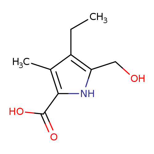 CCc1c(CO)[nH]c(c1C)C(=O)O