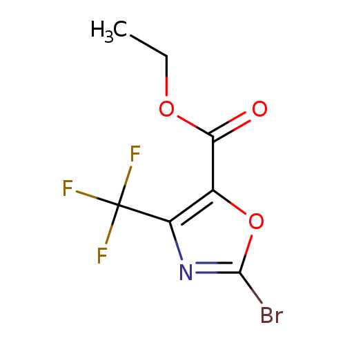 CCOC(=O)c1oc(nc1C(F)(F)F)Br