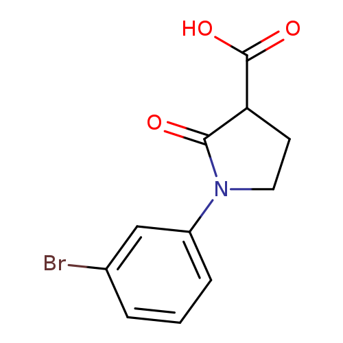 OC(=O)C1CCN(C1=O)c1cccc(c1)Br