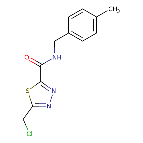 ClCc1nnc(s1)C(=O)NCc1ccc(cc1)C