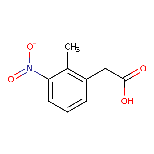 OC(=O)Cc1cccc(c1C)[N+](=O)[O-]