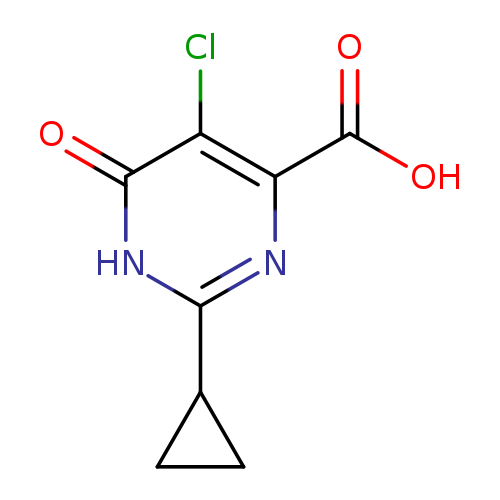 OC(=O)c1nc([nH]c(=O)c1Cl)C1CC1