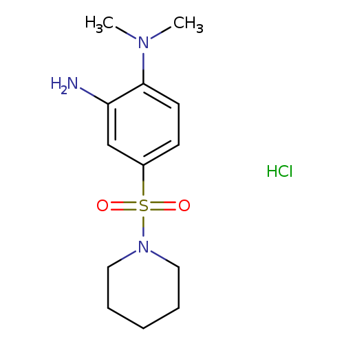 CN(c1ccc(cc1N)S(=O)(=O)N1CCCCC1)C.Cl