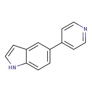 n1ccc(cc1)c1ccc2c(c1)cc[nH]2