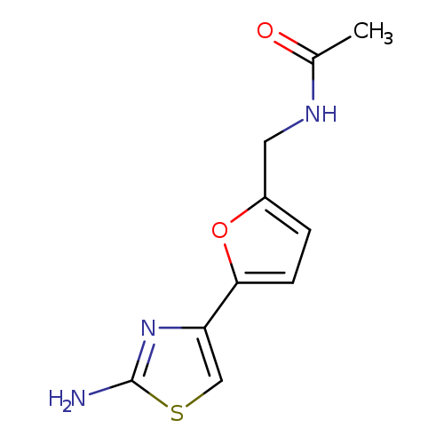 CC(=O)NCc1ccc(o1)c1csc(n1)N