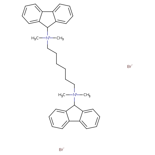 C[N+](C1c2ccccc2c2c1cccc2)(CCCCCC[N+](C1c2ccccc2c2c1cccc2)(C)C)C.[Br-].[Br-]