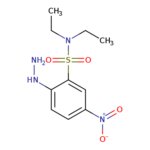 CCN(S(=O)(=O)c1cc(ccc1NN)[N+](=O)[O-])CC