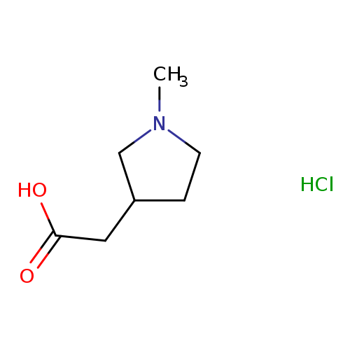 CN1CCC(C1)CC(=O)O.Cl