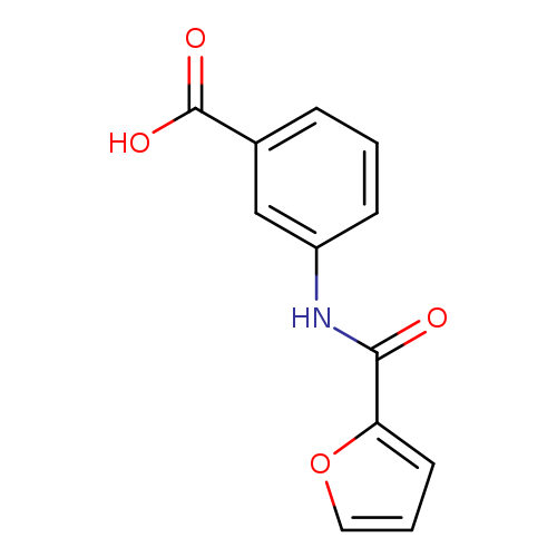 O=C(c1ccco1)Nc1cccc(c1)C(=O)O