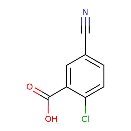 N#Cc1ccc(c(c1)C(=O)O)Cl