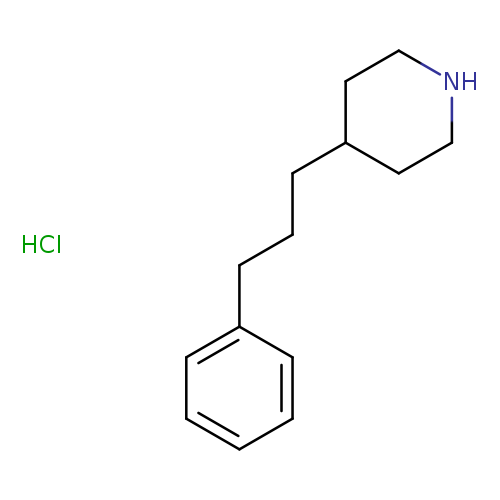 N1CCC(CC1)CCCc1ccccc1.Cl