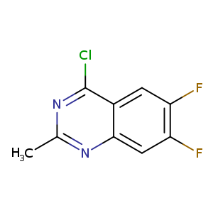 Cc1nc2cc(F)c(cc2c(n1)Cl)F