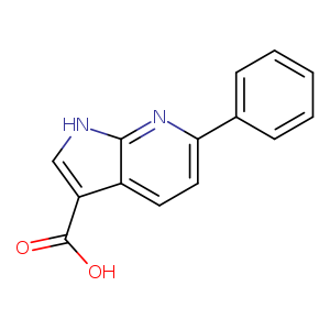 OC(=O)c1c[nH]c2c1ccc(n2)c1ccccc1