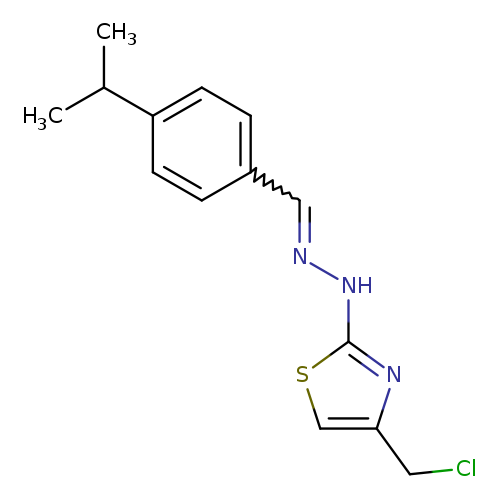 ClCc1csc(n1)NN=Cc1ccc(cc1)C(C)C