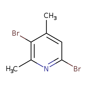 Brc1cc(C)c(c(n1)C)Br