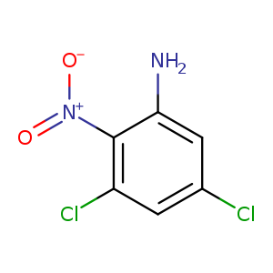 Clc1cc(N)c(c(c1)Cl)[N+](=O)[O-]