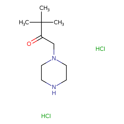O=C(C(C)(C)C)CN1CCNCC1.Cl.Cl