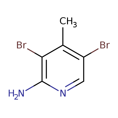 Brc1cnc(c(c1C)Br)N