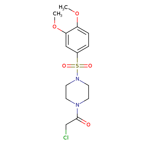 ClCC(=O)N1CCN(CC1)S(=O)(=O)c1ccc(c(c1)OC)OC