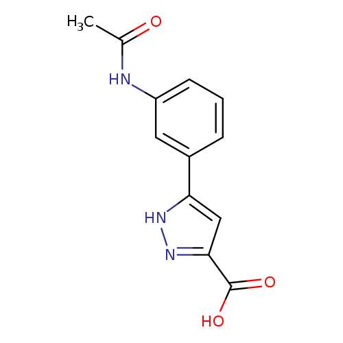 CC(=O)Nc1cccc(c1)c1[nH]nc(c1)C(=O)O