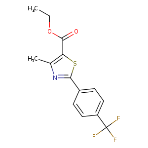 CCOC(=O)c1sc(nc1C)c1ccc(cc1)C(F)(F)F